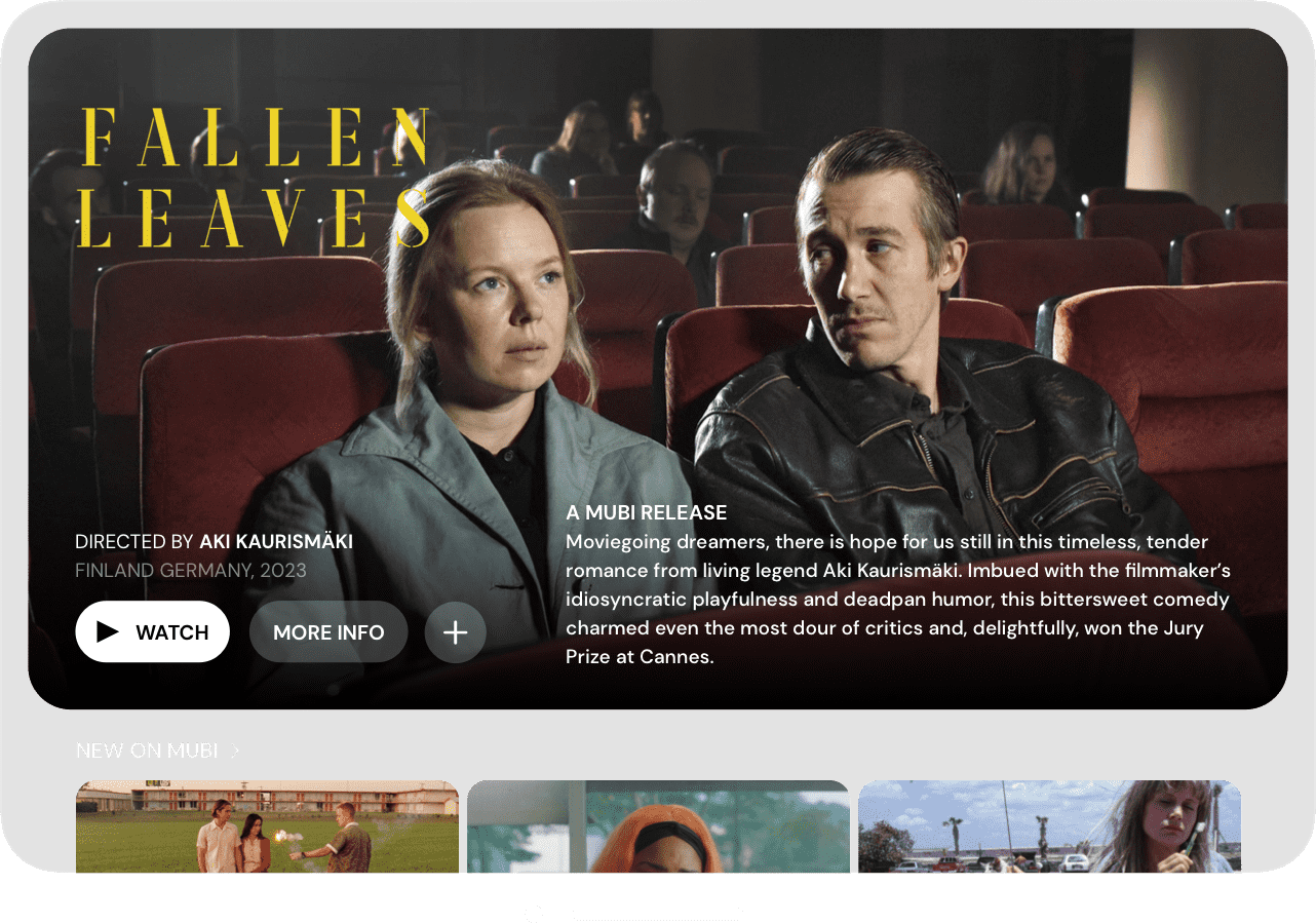 MUBI app on Apple Vision Pro