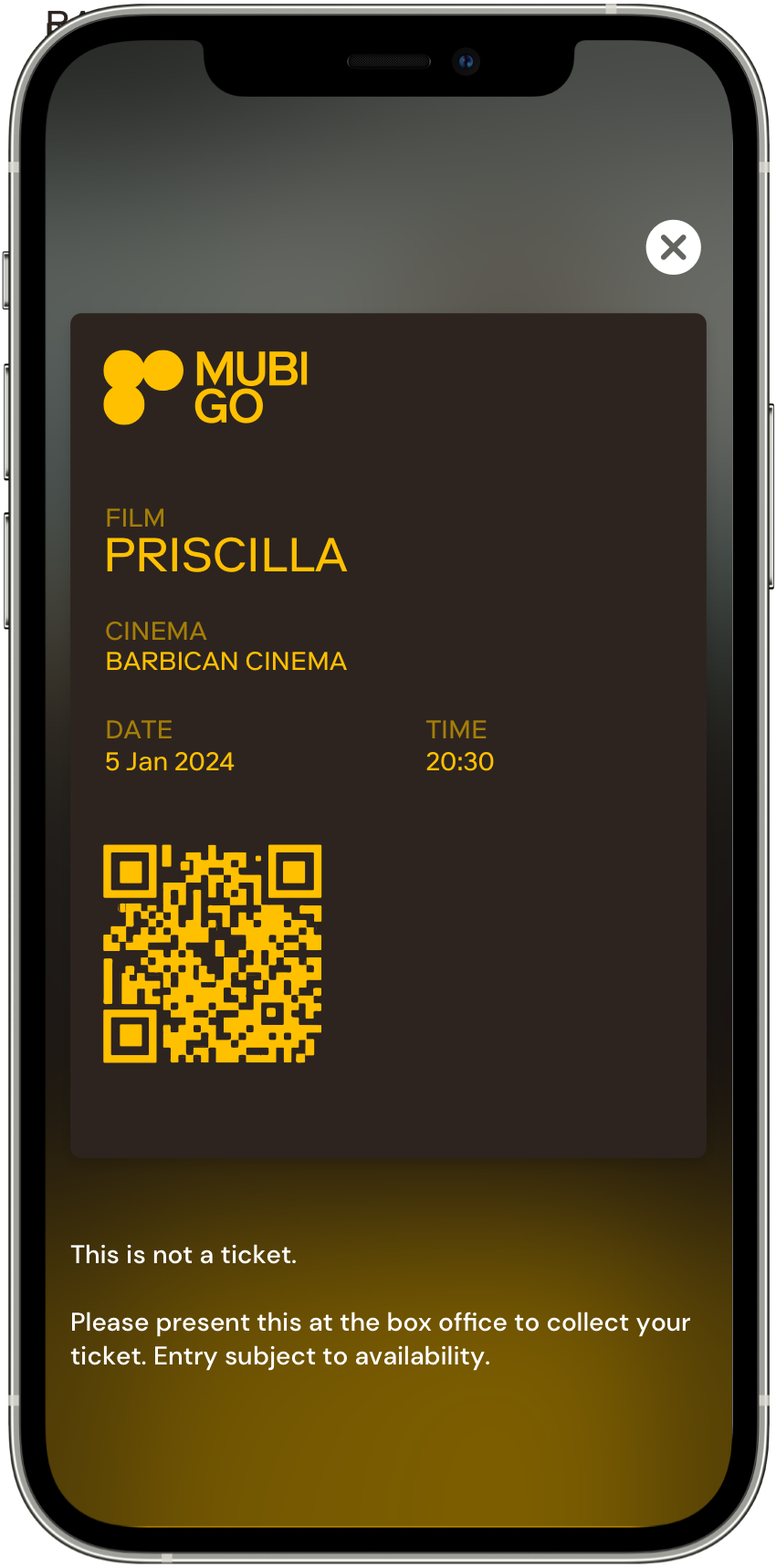 MUBI GO App-Screenshot
